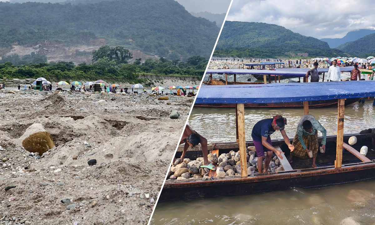 সরকার পতনের পর জাফলংয়ে ৬০ লাখ টাকার পাথর লুট, মামলা দায়ের